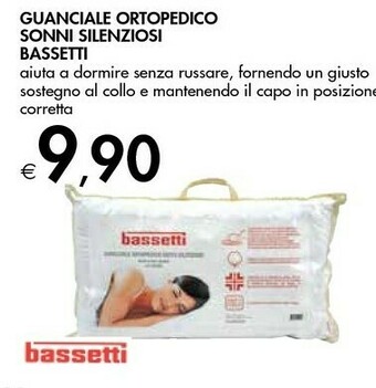 Bennet Bassetti Guanciale Ortopedico Sonni Silenziosi offerta