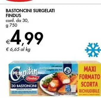 Bennet Findus 30 Bastoncini Con 100% Filetti Di Merluzzo In Croccante Panatura 750 G(ml) offerta