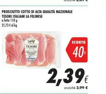 Coop La felinese Prosciutto cotto offerta