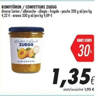 Coop Zuegg Marmellata offerta