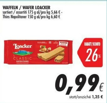 Coop Loacker Wafer offerta