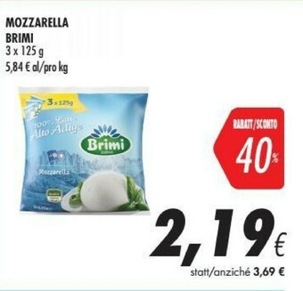 Coop Brimi Mozzarella offerta