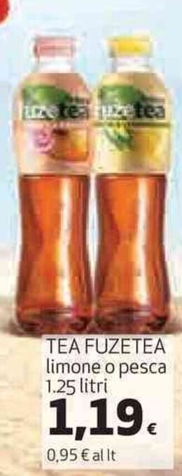 Coop TEA FUZETEA limone o pesca 1.25 litri offerta