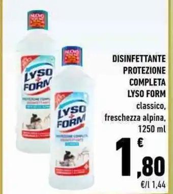 Conad City Lysoform Disinfettante Protezione Completa 1250ml offerta