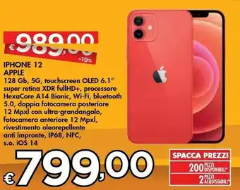 Bennet Apple IPhone 12 128GB - Nero offerta