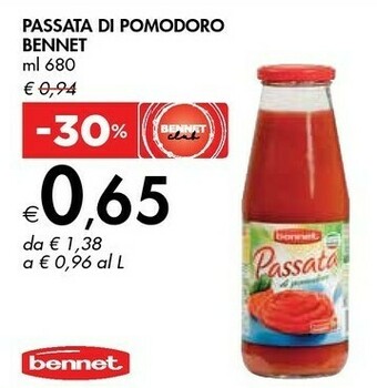 Bennet Bennet - Passata Di Pomodoro 680 G(ml) offerta