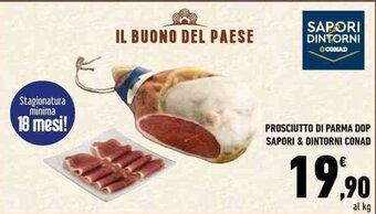 Conad City Sapori & Dintorni Conad Prosciutto di Parma Dop offerta
