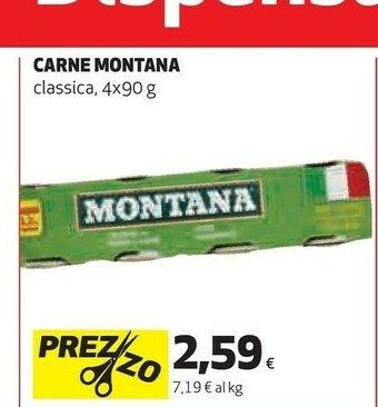 Coop Montana Carne Classica offerta