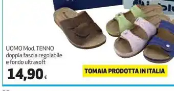 Coop UOMO Mod. TENNO doppia fascia regolabile e fondo ultrasoft offerta