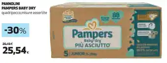 Coop PANNOLINI PAMPERS BABY DRY quadripacco,misure assortite offerta