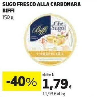 Coop Biffi Sugo Fresco Alla Carbonara 150 G offerta