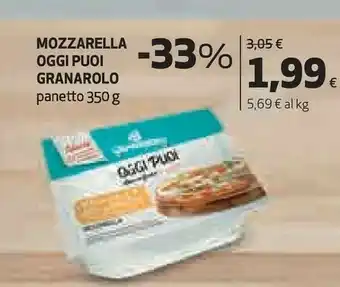 Coop Granarolo Mozzarella Oggi Puoi offerta