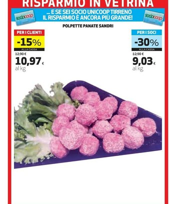 Coop Sandri Polpette Panate offerta