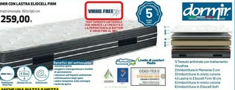 Coop Dormir Materasso Sottovuoto Con Lastra Eliocell Firm offerta