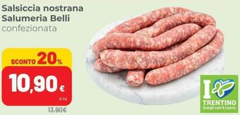 Coop Salsiccia nostrana Salumeria Belli offerta