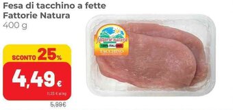 Coop Fesa di tacchino a fette Fattorie Natura 400 g offerta