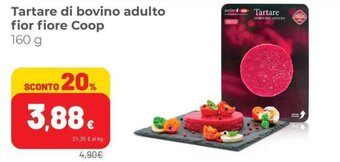 Coop Tartare di bovino adulto fior fiore Coop 160 g offerta