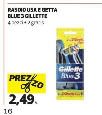 Coop Gillette Rasoio Usa E Getta Blue 3 offerta