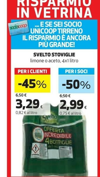 Coop Svelto Stoviglie Limone offerta
