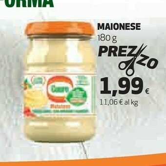 Coop Cuore - Maionese Senza Uova, Con Proteine Vegetali 180 G(ml) offerta