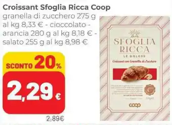 Coop Croissant Sfoglia Ricca Coop 275 g/280 g/255 g offerta