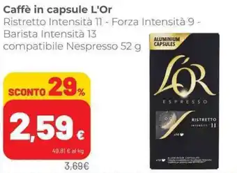 Coop Caffè in capsule L'Or 52 g offerta