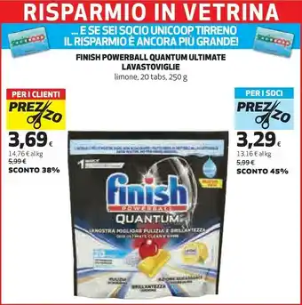 Coop Finish 8594002680138 Lavastoviglie 250ml Detergente Per Elettrodomestico offerta