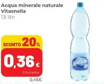 Coop Acqua minerale naturale Vitasnella 1,5 litri offerta