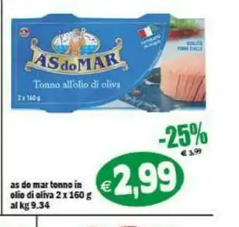 Gros Asdomar As Do Mar - Tonno Al Naturale 320 G(ml) offerta