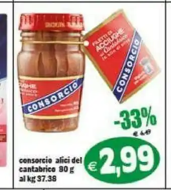 Gros Consorcio Alici Del Cantabrico 80 G offerta