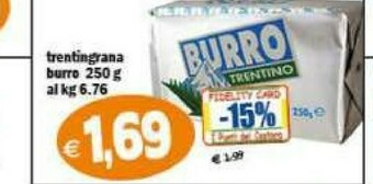 Gros Trentingrana Burro Trentino 250 G(ml) offerta