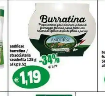 Andriese Burratina/stracciatella Vaschetta