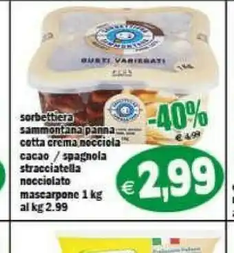 Gros Sammontana Panna Cotta, Nocciola, Crema, Cacao 1000 G(ml) offerta