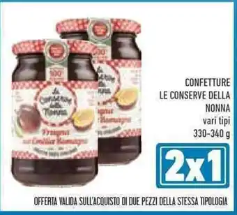 Conad CONFETTURE LE CONSERVE DELLA NONNA vari tipi 330-340 g offerta