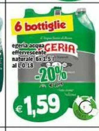 Gros Egeria Acqua Minerale Effervescente Naturale 1500 G(ml) offerta