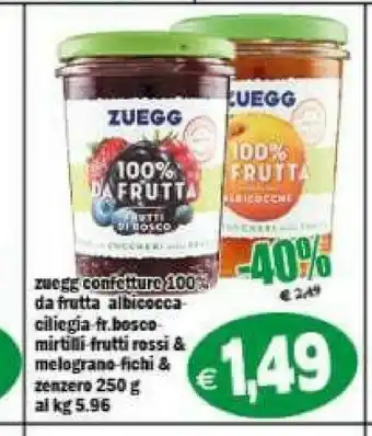 Gros Zuegg Zuegg - Confettura Pesche 100% da Frutta 250 g(ml) offerta