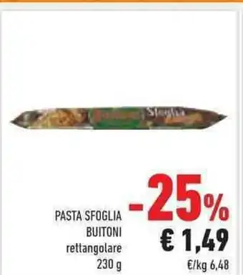 Conad PASTA S SFOGLIA BUITONI rettangolare 230 g offerta