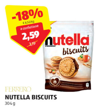 ALDI FERRERO NUTELLA BISCUITS 304 g offerta