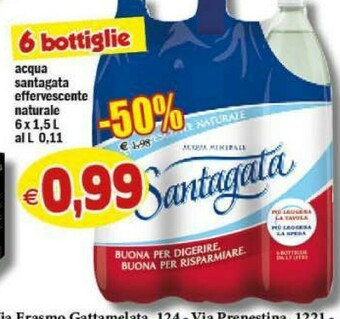 Gros Santagata - Acqua Minerale Naturale Effervescente Naturale offerta
