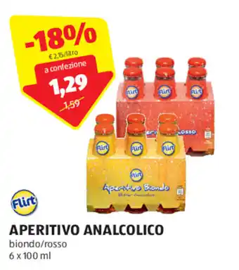 ALDI Flirt APERITIVO ANALCOLICO 6 x 100 ml offerta