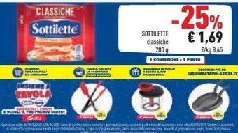 Conad SOTTILETTE classiche 200 g offerta