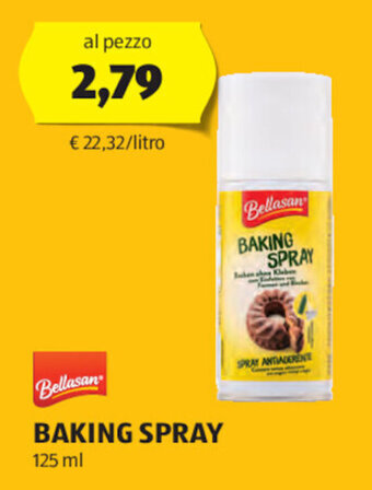 ALDI Bellasan BAKING SPRAY 125 ml offerta