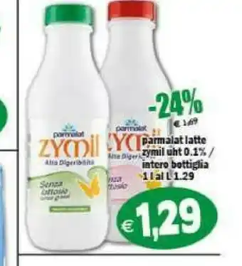 Il Castoro Supermercati Parmalat Latte Zymil Uht 0.1% offerta
