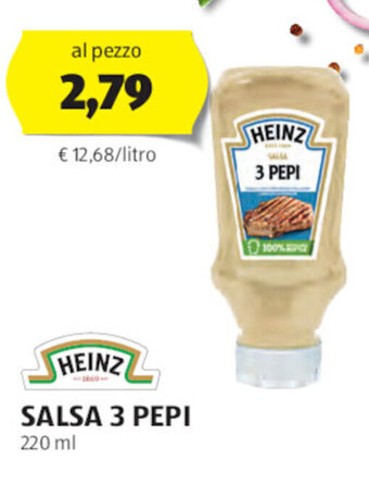 ALDI HEINZ SALSA 3 PEPI 220 ml offerta