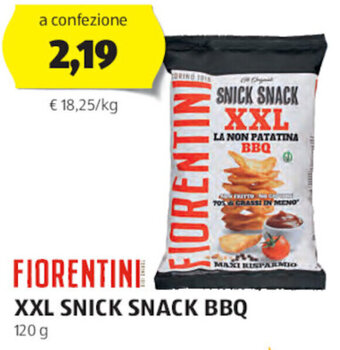 ALDI FIORENTINI XXL SNICK SNACK BBQ 120 g offerta