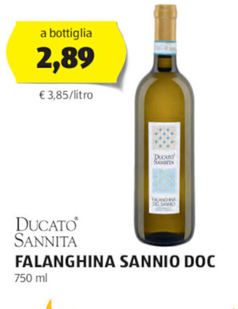 ALDI DUCATO SANNITA FALANGHINA SANNIO DOC 750 ml offerta