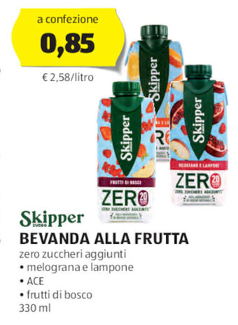ALDI Skipper BEVANDA ALLA FRUTTA 330 ml offerta