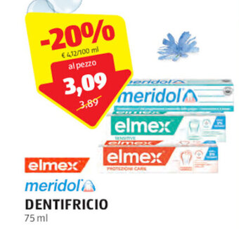 ALDI elmex meridol DENTIFRICIO 75 ml offerta