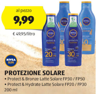 ALDI NIVEA SUN PROTEZIONE SOLARE 200 ml offerta