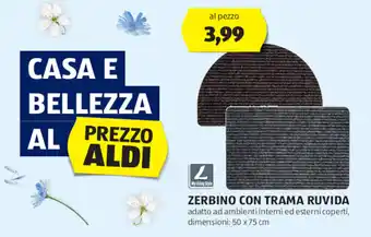ALDI My Living Style ZERBINO CON TRAMA RUVIDA dimensioni: 50 x 75 cm offerta